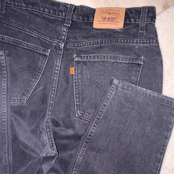 Vintage Levi’s Faded Black Orange Tab Mom Jeans W 14 - Picture 1 of 9